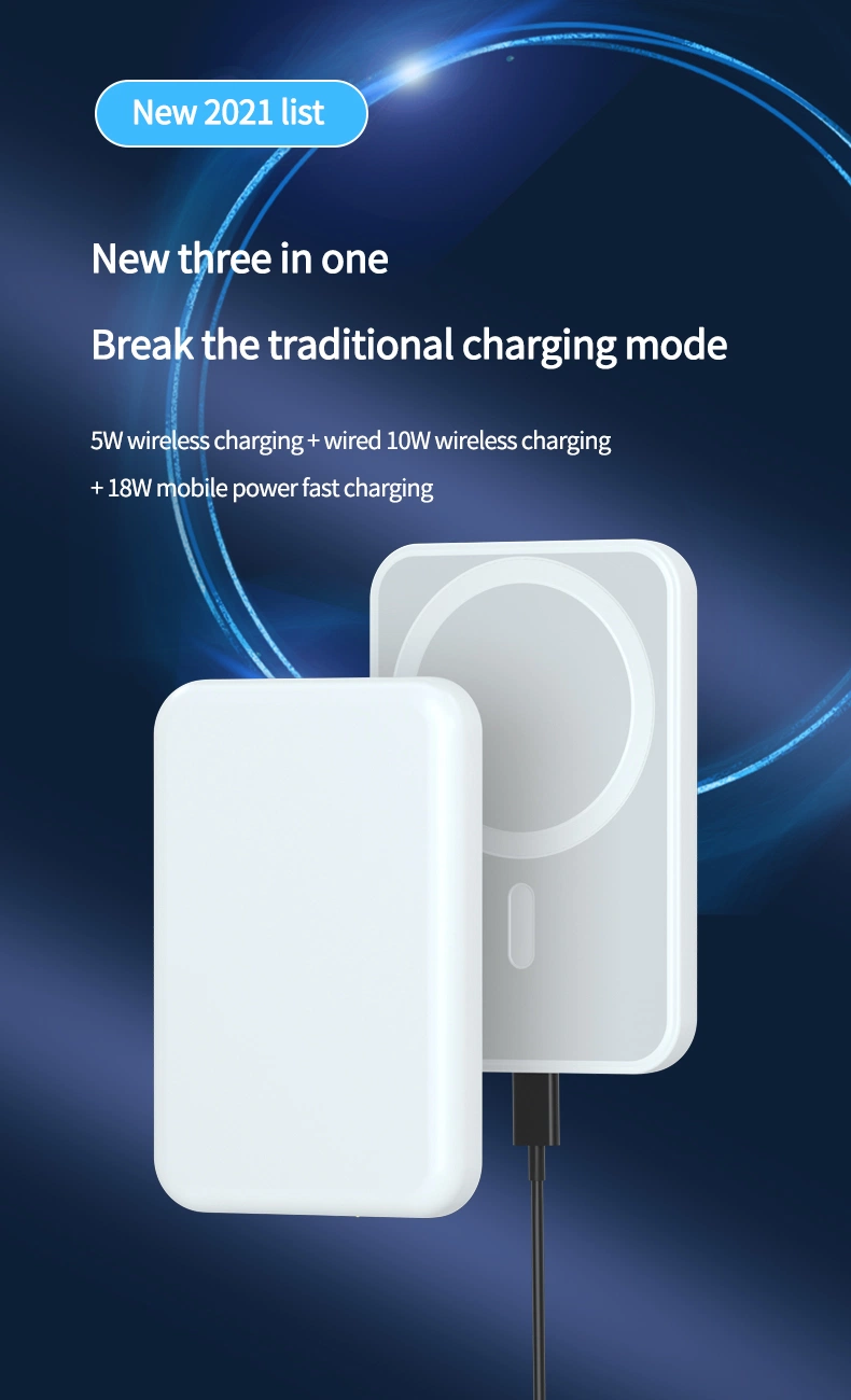 Magsafe Charger 5000mAh Power Bank 15W Fast Magnetic Wireless Portable Charger for iPhone 12/12 PRO/12 PRO Max